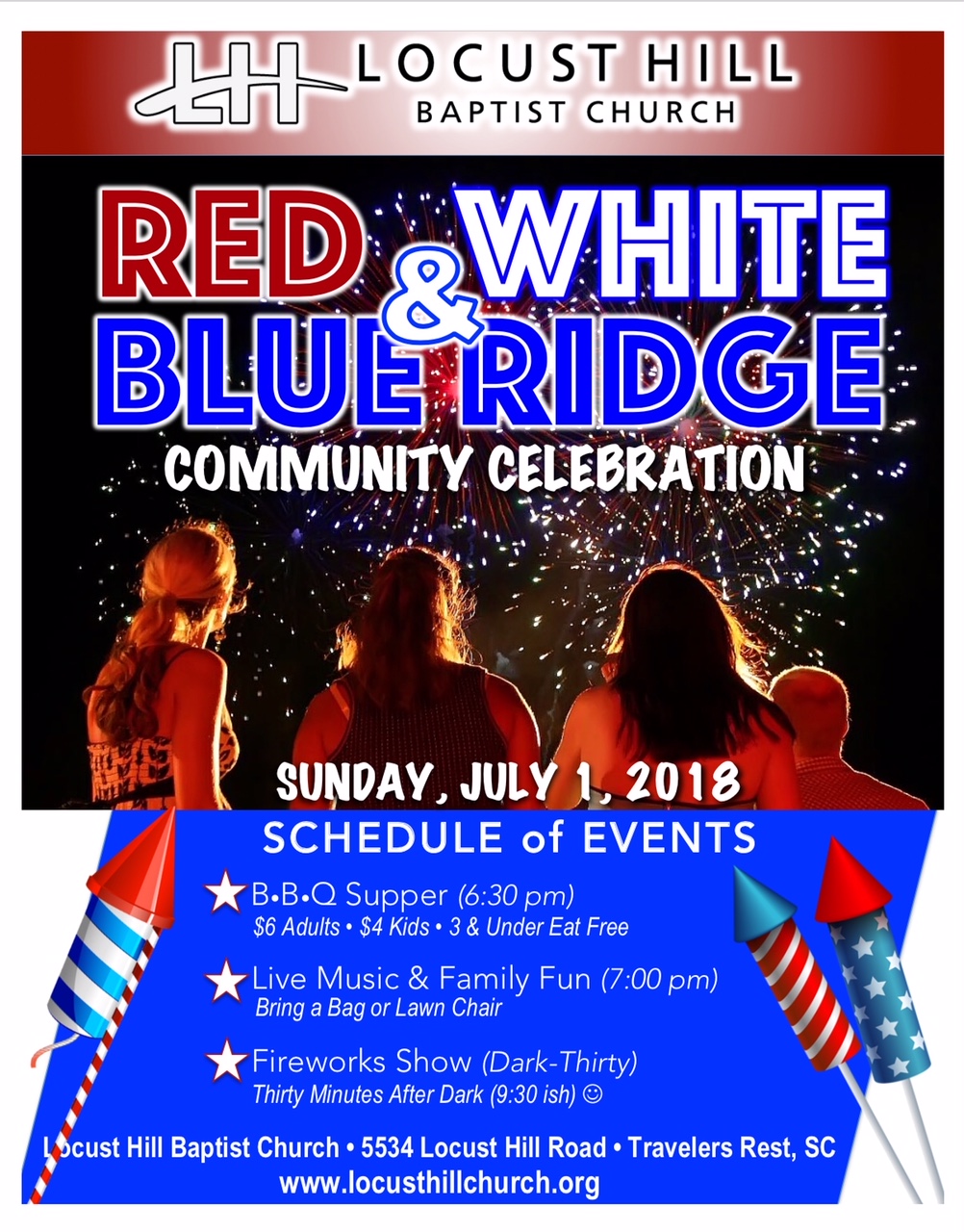 Red White Blue Ridge Locust Hill Baptist Church